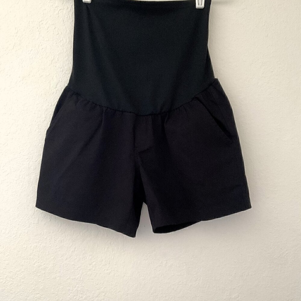 MAACIE Over The Belly Maternity Shorts Black Medium NWT